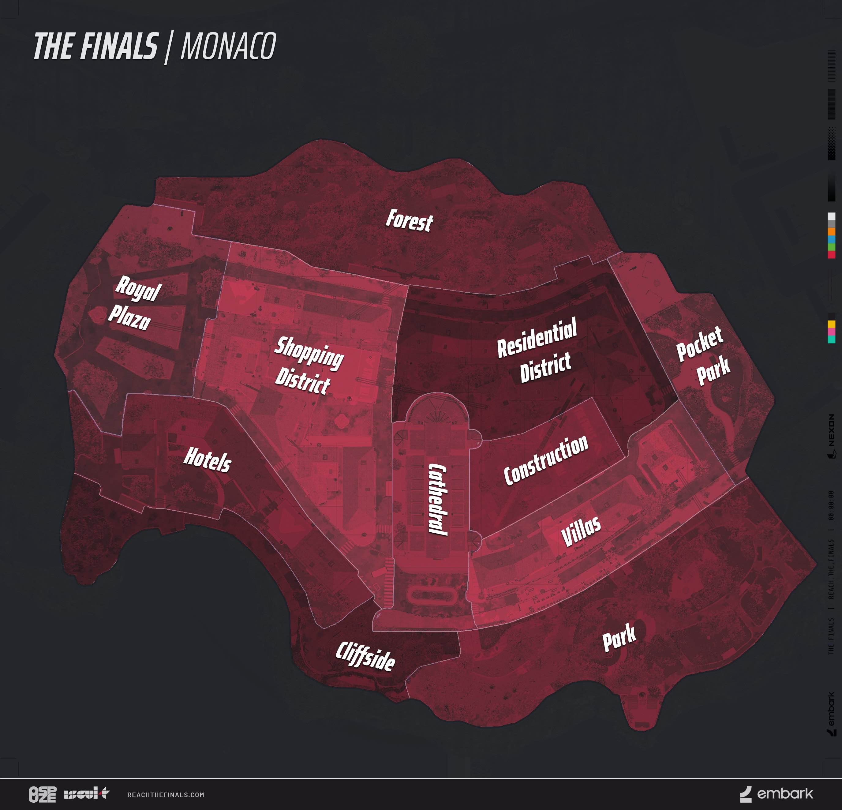 Overhead map of Monaco